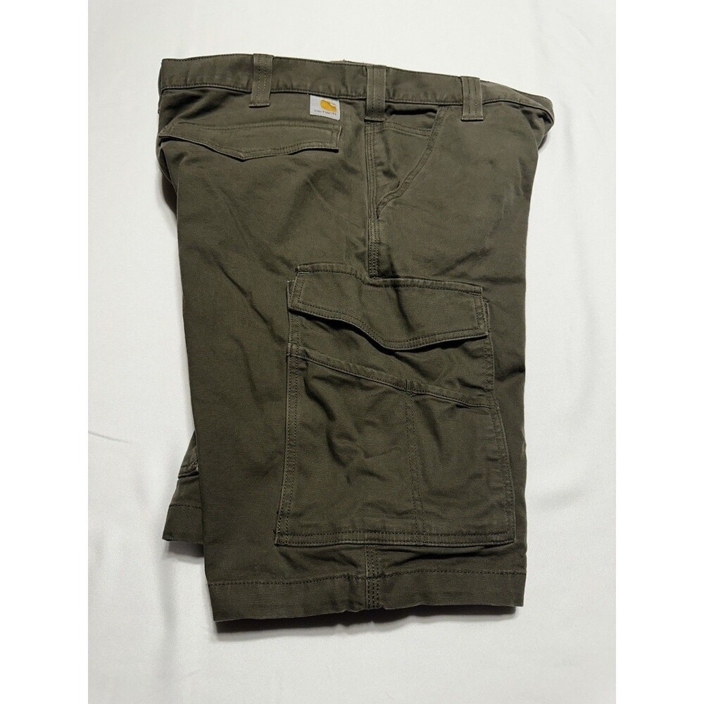 Carhartt Relaxed Fit Cargo Shorts 10" Inseam Green Men’s 34 Workwear 103542 217 - Picture 2 of 12